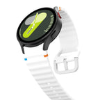 Tech-Protect silikoninis sportinis dirželis, skirtas Samsung Galaxy Watch 4 / 5 / 5 Pro / 6 / 7 / FE - baltas -- Samsung...