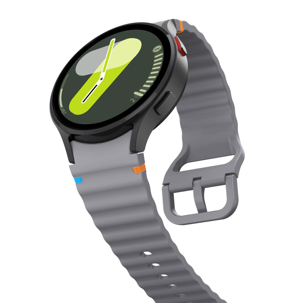 Tech-Protect silikoninis sportinis dirželis, skirtas Samsung Galaxy Watch 4 / 5 / 5 Pro / 6 / 7 / FE - pilkas -- Samsung...