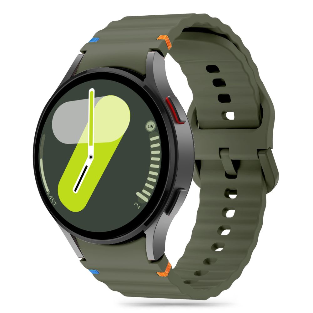 Tech-Protect silikoninis sportinis dirželis, skirtas Samsung Galaxy Watch 4 / 5 / 5 Pro / 6 / 7 / FE - žalias -- Samsung...