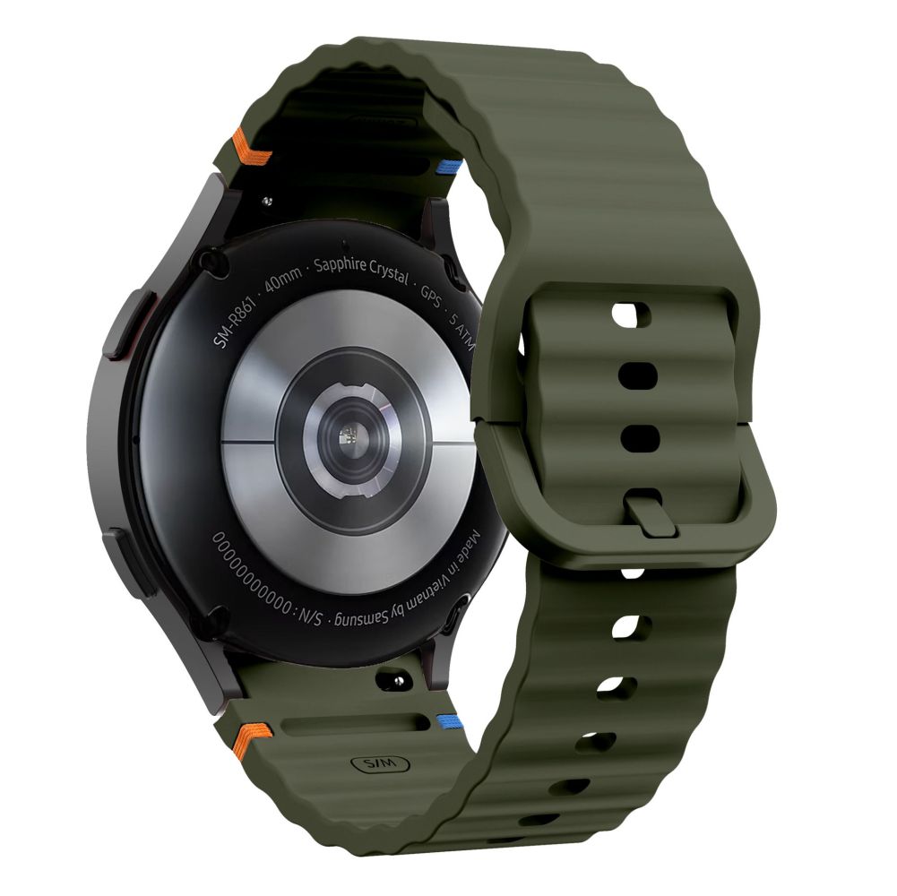 Tech-Protect silikoninis sportinis dirželis, skirtas Samsung Galaxy Watch 4 / 5 / 5 Pro / 6 / 7 / FE - žalias -- Samsung...