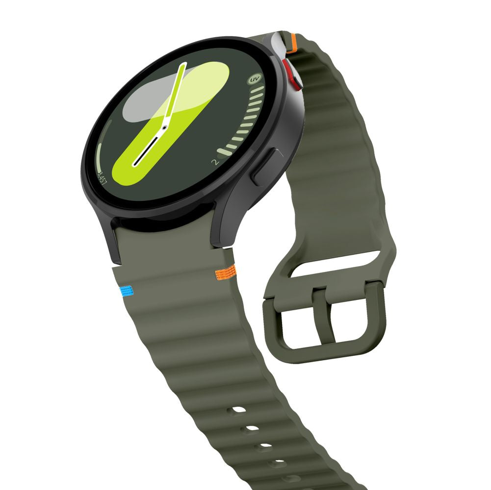 Tech-Protect silikoninis sportinis dirželis, skirtas Samsung Galaxy Watch 4 / 5 / 5 Pro / 6 / 7 / FE - žalias -- Samsung...