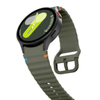 Tech-Protect silikoninis sportinis dirželis, skirtas Samsung Galaxy Watch 4 / 5 / 5 Pro / 6 / 7 / FE - žalias -- Samsung...