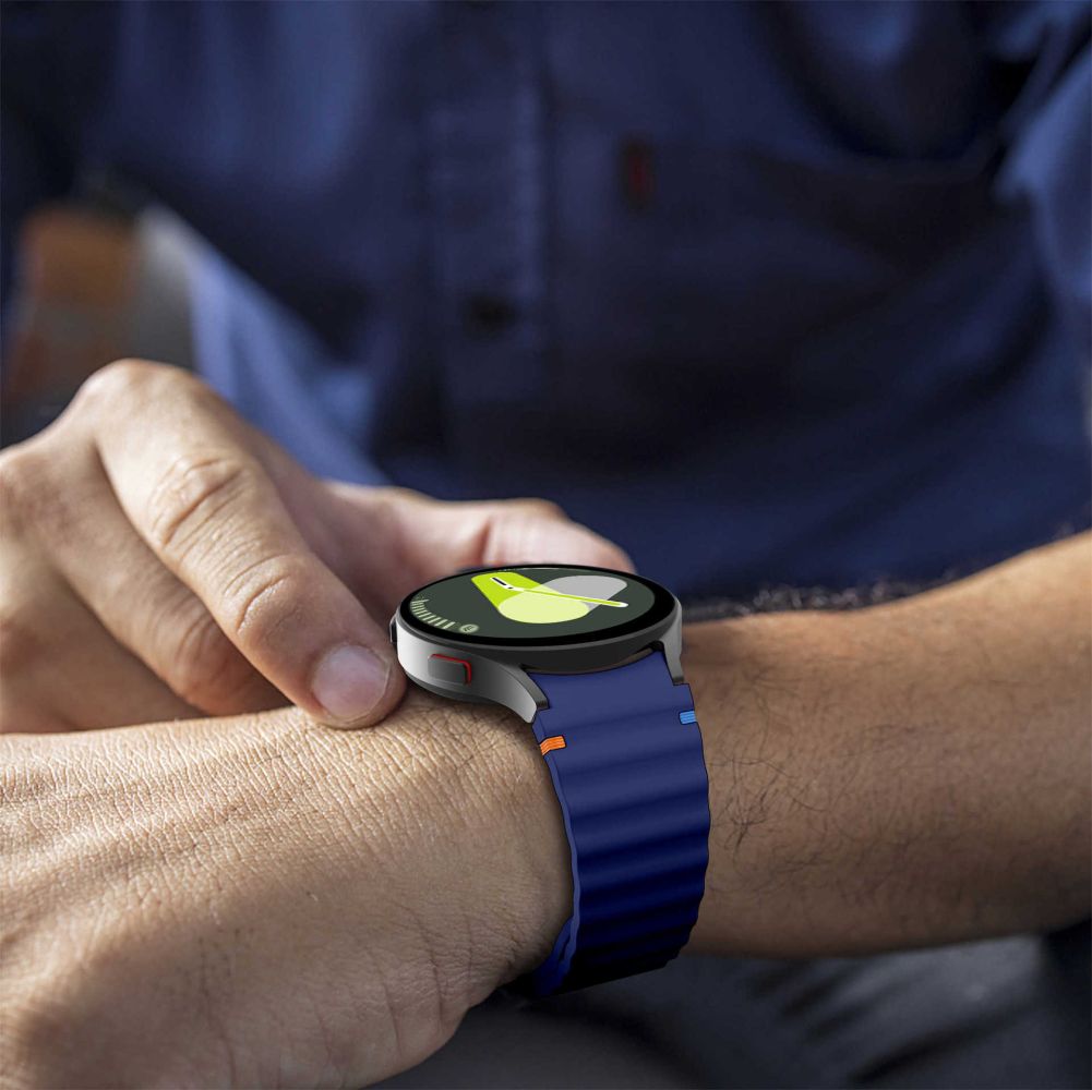 Tech-Protect silikoninis sportinis dirželis, skirtas Samsung Galaxy Watch 4 / 5 / 5 Pro / 6 / 7 / FE - mėlynas -- Samsung...