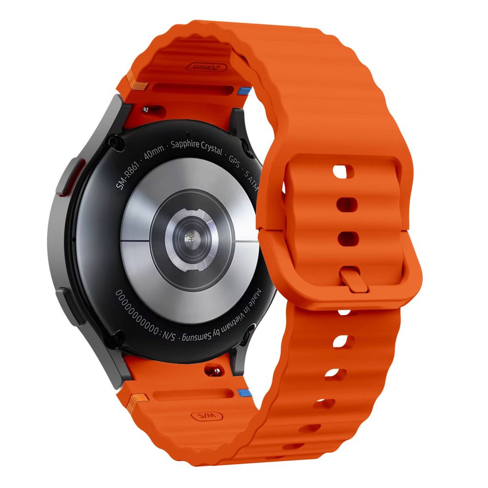 Tech-Protect silikoninis sportinis dirželis, skirtas Samsung Galaxy Watch 4 / 5 / 5 Pro / 6 / 7 / FE - oranžinė --...
