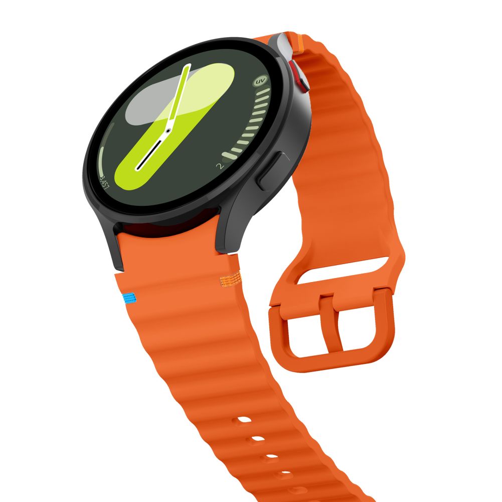 Tech-Protect silikoninis sportinis dirželis, skirtas Samsung Galaxy Watch 4 / 5 / 5 Pro / 6 / 7 / FE - oranžinė --...