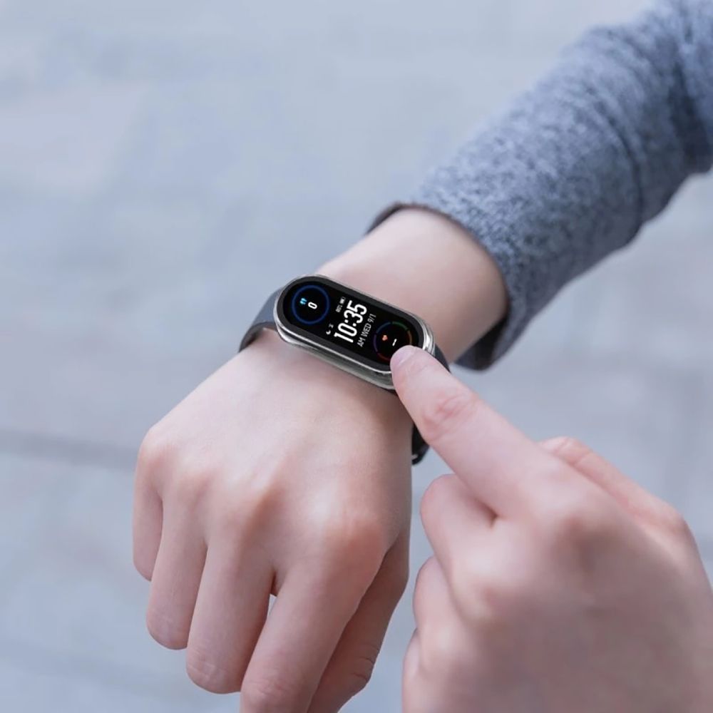 Tech-Protect Defense360 dėklas su stiklu Smart Band 9 – juodas -- Xiaomi Smart Band 9