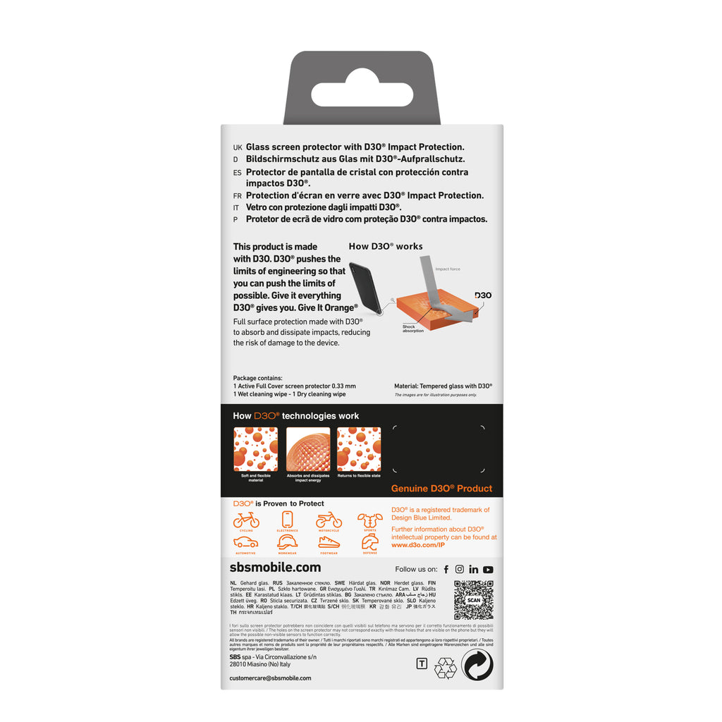 SBS D3O MagSafe dėklas iPhone 16 Pro Max – skaidrus