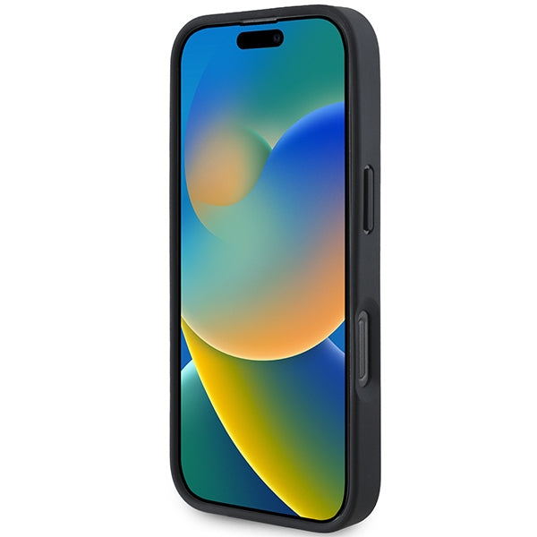 BMW Leather Crossing Lines dėklas iPhone 16 Pro – juodas