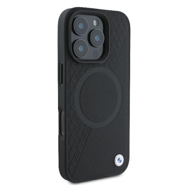 BMW odinis MagSafe dėklas iPhone 16 Pro – juodas