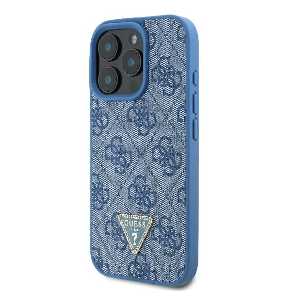 Guess Crossbody 4G dėklas iPhone 16 Pro – mėlynas