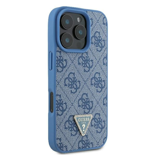 Guess Crossbody 4G dėklas iPhone 16 Pro – mėlynas