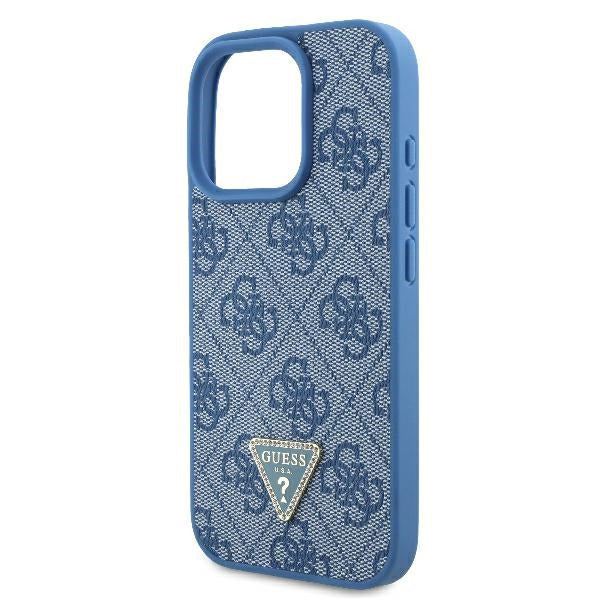 Guess Crossbody 4G dėklas iPhone 16 Pro – mėlynas