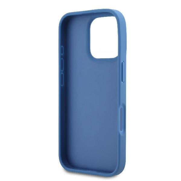 Guess Crossbody 4G dėklas iPhone 16 Pro – mėlynas