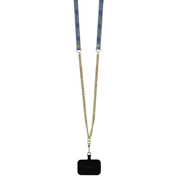 Guess Crossbody 4G dėklas iPhone 16 Pro – mėlynas