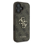 Guess 4G Big Logo dėklas iPhone 16 – rudas -- iPhone 16