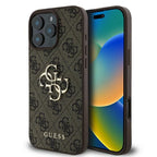 Guess 4G Big Logo dėklas iPhone 16 Pro Max – rudas -- iPhone 16 Pro Max