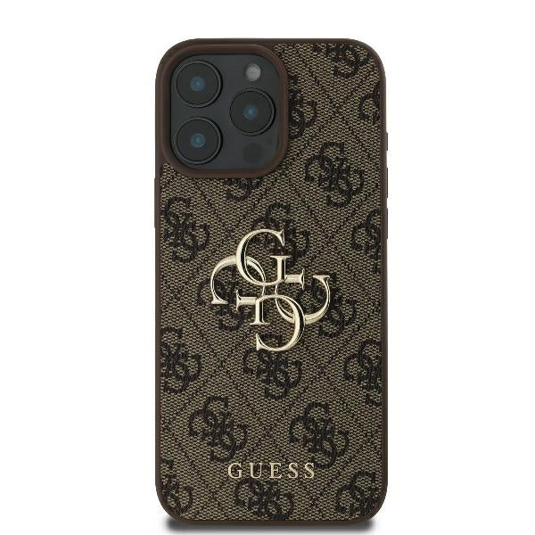 Guess 4G Big Logo dėklas iPhone 16 Pro Max – rudas -- iPhone 16 Pro Max