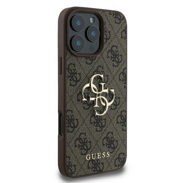 Guess 4G Big Logo dėklas iPhone 16 Pro Max – rudas -- iPhone 16 Pro Max