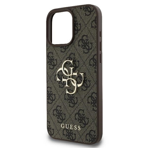 Guess 4G Big Logo dėklas iPhone 16 Pro Max – rudas -- iPhone 16 Pro Max