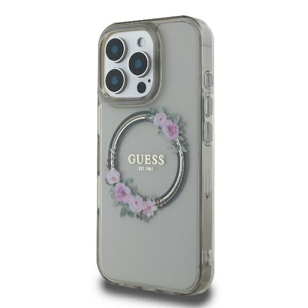 Guess MagSafe dėklas iPhone 16 Pro – juodas