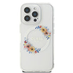 Guess MagSafe dėklas iPhone 16 Pro – skaidrus