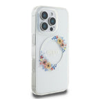 Guess MagSafe dėklas iPhone 16 Pro – skaidrus