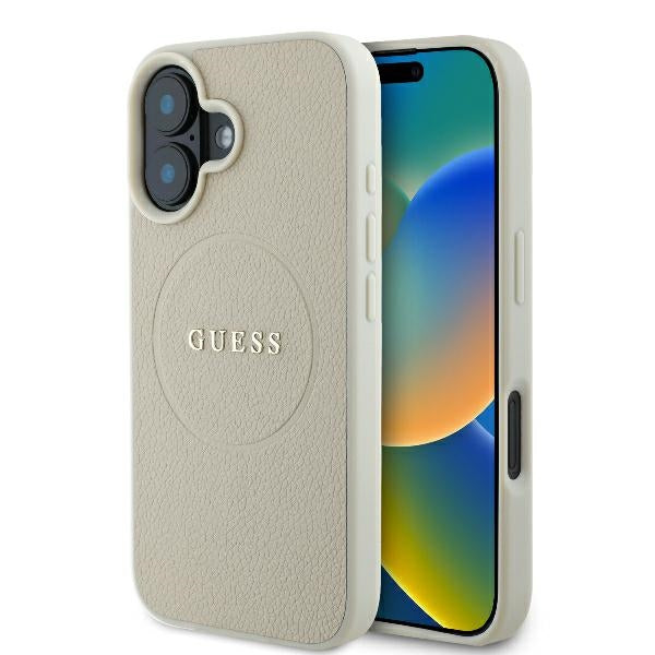 Guess MagSafe dėklas iPhone 16 – smėlio