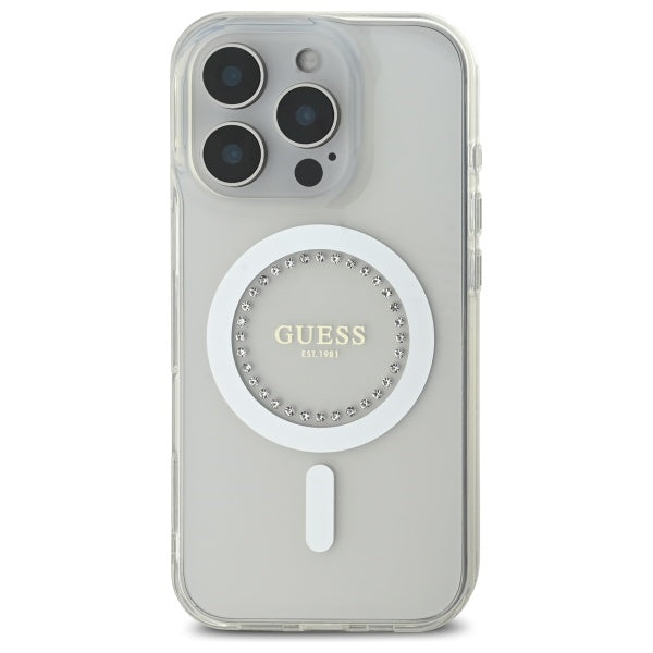 Guess MagSafe dėklas iPhone 16 Pro Max – baltas -- iPhone 16 Pro Max