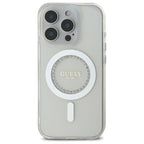 Guess MagSafe dėklas iPhone 16 Pro Max – baltas -- iPhone 16 Pro Max