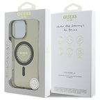 Guess MagSafe dėklas iPhone 16 Pro Max – juodas, su cyrkoniais