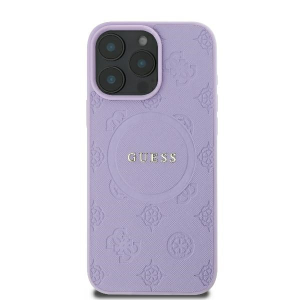 Guess MagSafe dėklas iPhone 16 Pro Max – violetinis