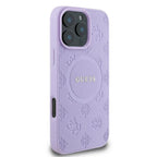 Guess MagSafe dėklas iPhone 16 Pro Max – violetinis