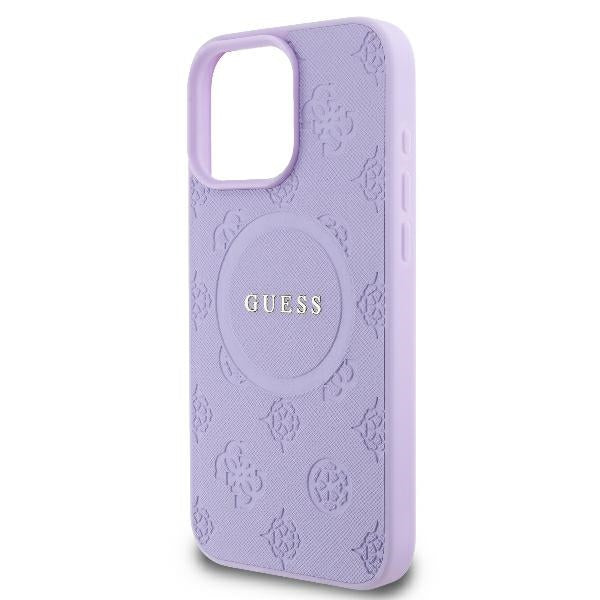 Guess MagSafe dėklas iPhone 16 Pro Max – violetinis