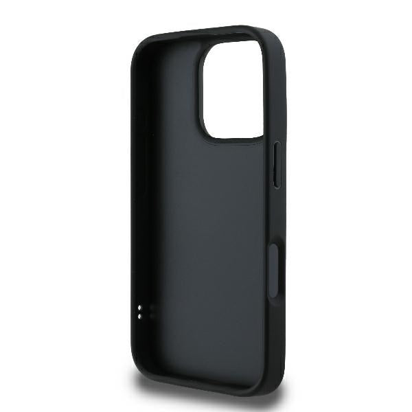 Karl Lagerfeld dygsniuotas dėklas iPhone 16 Pro – juodas