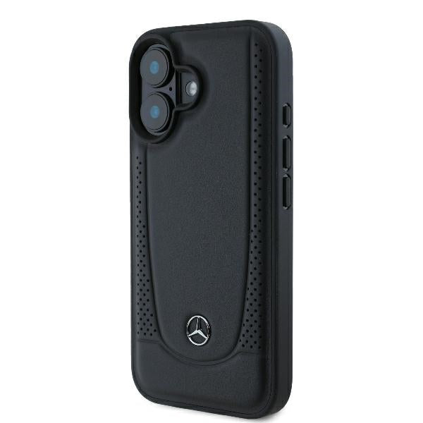 Mercedes-Benz Leather Urban dėklas iPhone 16 Plus – juodas