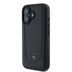 Mercedes-Benz Leather Urban dėklas iPhone 16 Plus – juodas