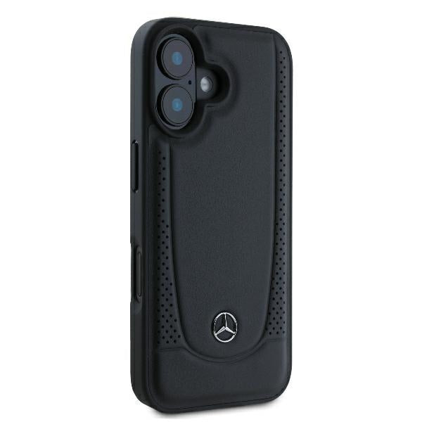 Mercedes-Benz Leather Urban dėklas iPhone 16 Plus – juodas