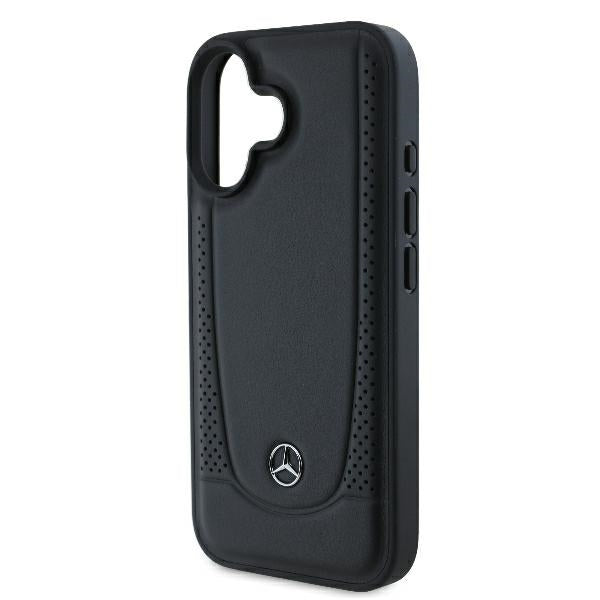 Mercedes-Benz Leather Urban dėklas iPhone 16 Plus – juodas