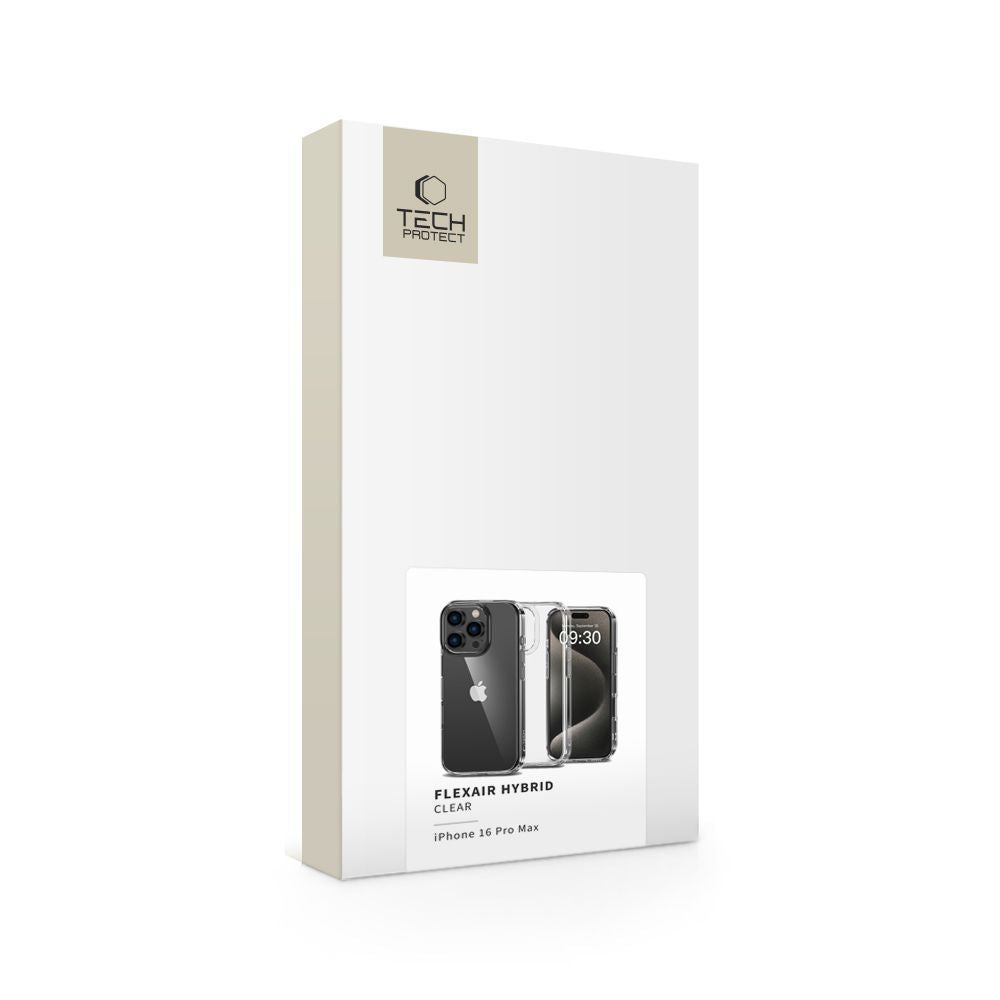 Tech-Protect FlexAir Hybrid dėklas iPhone 16 Pro Max – skaidrus -- iPhone 16 Pro Max