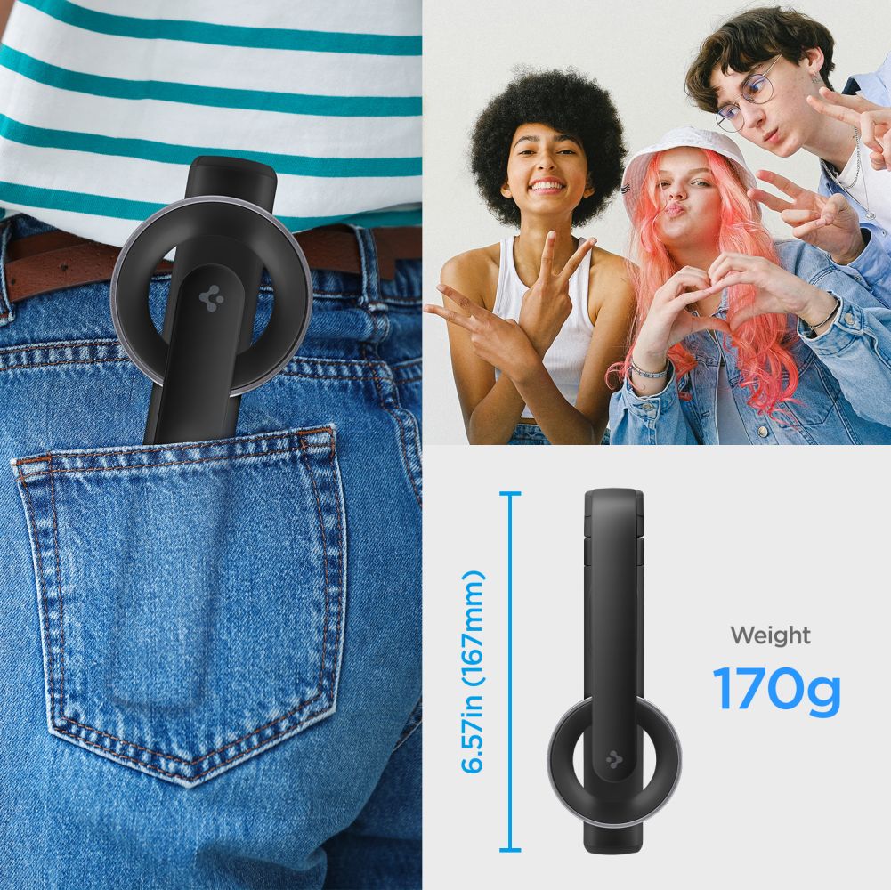 Selfie lazda Spigen S571W MagSafe Bluetooth su trikoju - juoda -- Uncategorized