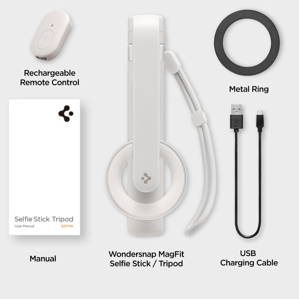 Selfie lazda Spigen S571W MagSafe Bluetooth su trikoju - smėlio spalva -- Uncategorized