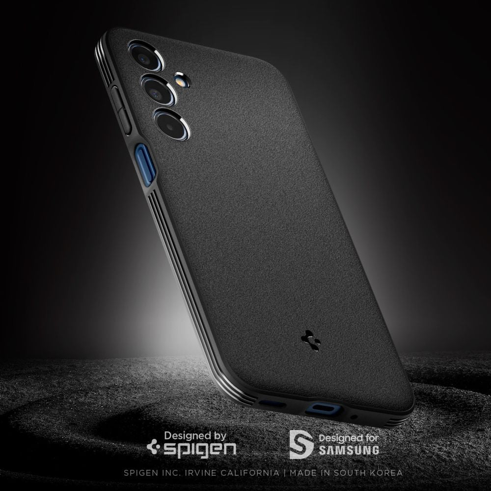 Spigen Essential SandBlast dėklas Galaxy M35 5G – juodas -- Samsung Galaxy M35 5G