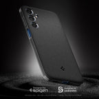 Spigen Essential SandBlast dėklas Galaxy M35 5G – juodas -- Samsung Galaxy M35 5G