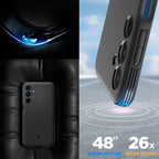 Spigen Essential SandBlast dėklas Galaxy M35 5G – juodas -- Samsung Galaxy M35 5G