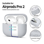 Tech-Protect silikoninis dėklas AirPods Pro 1/2 – pilkas -- AirPods Pro 1
