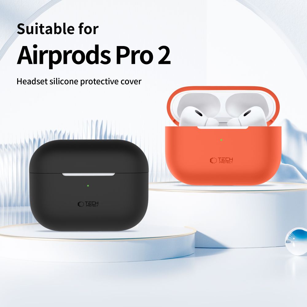Tech-Protect silikoninis dėklas AirPods Pro 1/2 – pilkas -- AirPods Pro 1
