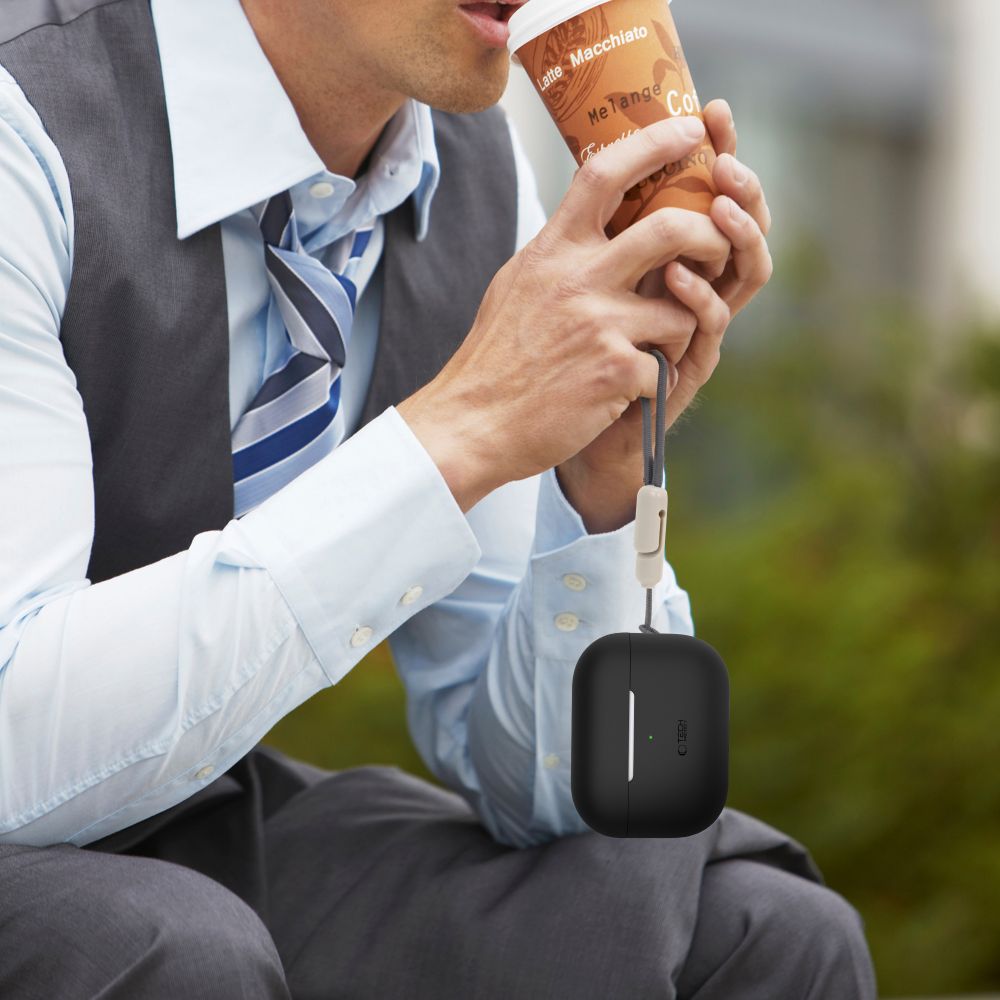 Tech-Protect silikoninis dėklas AirPods Pro 1/2 – pilkas -- AirPods Pro 1