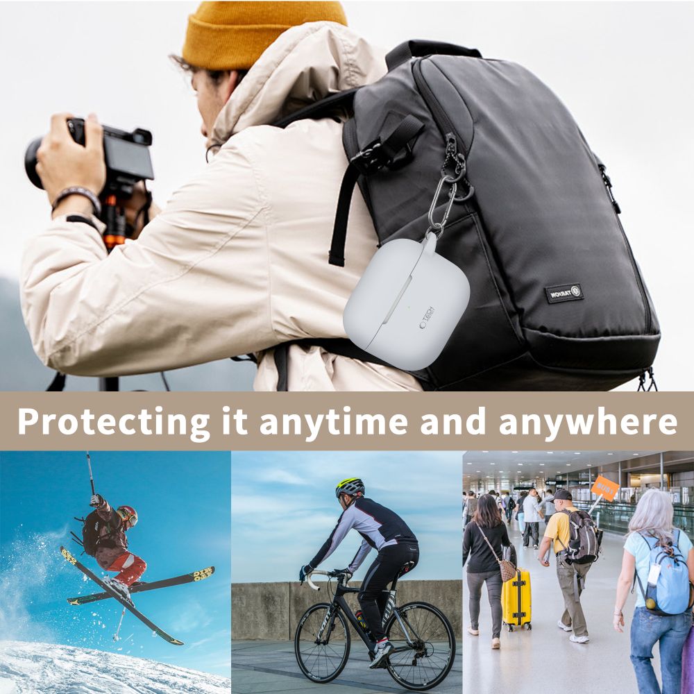 Tech-Protect silikoninis dėklas AirPods 3 – violetinis -- AirPods 3