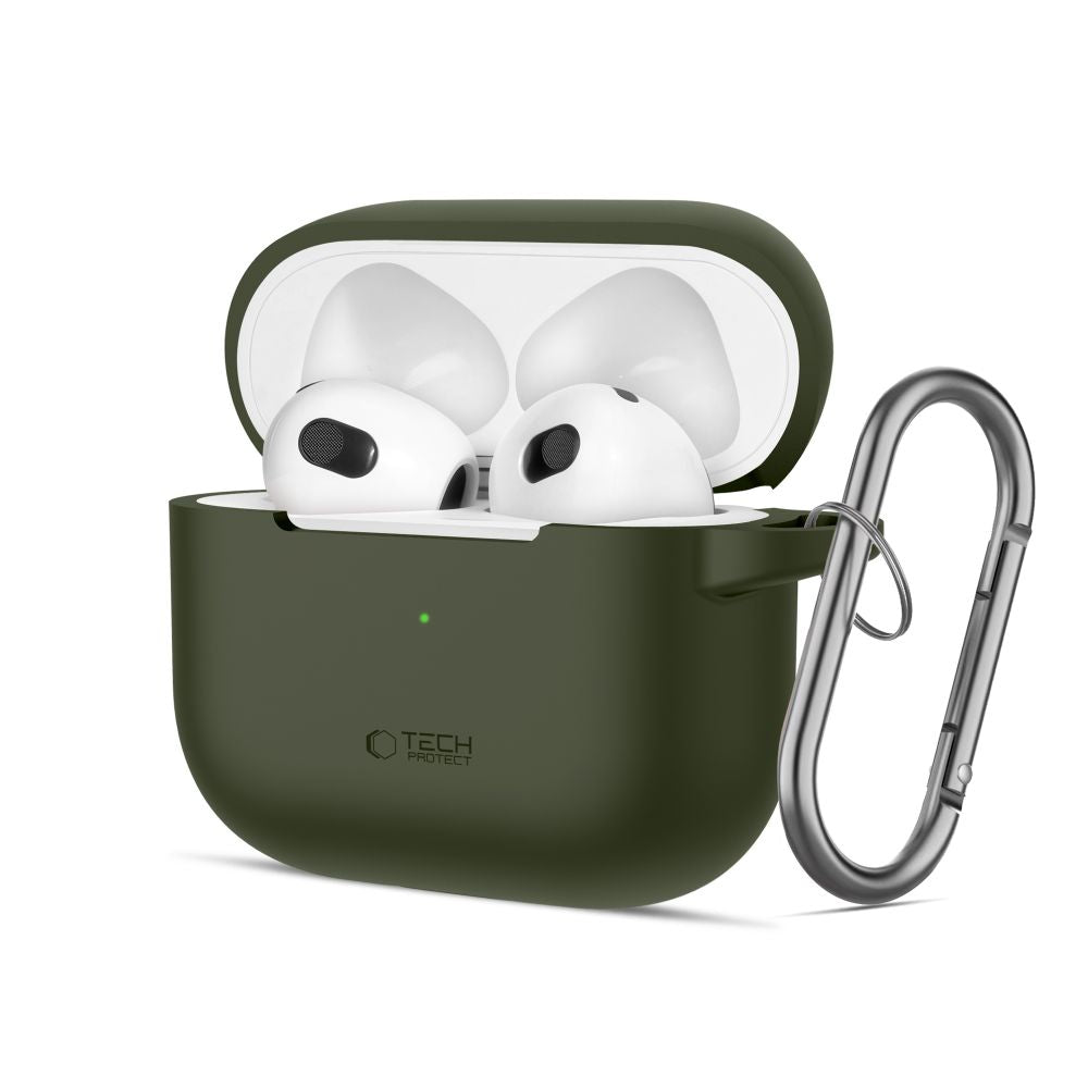 Tech-Protect silikoninis dėklas su kabliuku AirPods 3 – žalias -- AirPods 3