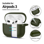 Tech-Protect silikoninis dėklas su kabliuku AirPods 3 – žalias -- AirPods 3